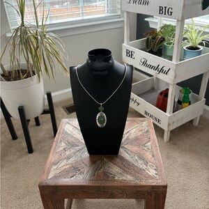Lucky Brand Reversible Green Aventurine Pendant Necklace